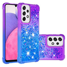Coque Silicone Housse Etui Gel Bling-Bling S02 pour Samsung Galaxy A33 5G Violet
