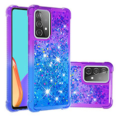 Coque Silicone Housse Etui Gel Bling-Bling S02 pour Samsung Galaxy A52 4G Violet