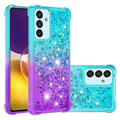 Coque Silicone Housse Etui Gel Bling-Bling S02 pour Samsung Galaxy A54 5G Bleu Ciel