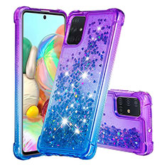 Coque Silicone Housse Etui Gel Bling-Bling S02 pour Samsung Galaxy A71 4G A715 Violet