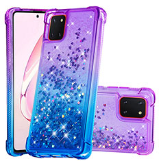 Coque Silicone Housse Etui Gel Bling-Bling S02 pour Samsung Galaxy A81 Violet