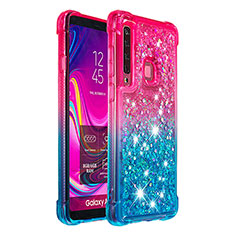 Coque Silicone Housse Etui Gel Bling-Bling S02 pour Samsung Galaxy A9s Rose