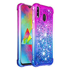 Coque Silicone Housse Etui Gel Bling-Bling S02 pour Samsung Galaxy M20 Violet