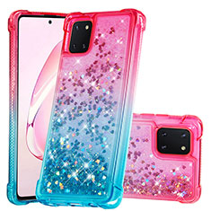 Coque Silicone Housse Etui Gel Bling-Bling S02 pour Samsung Galaxy M60s Rose