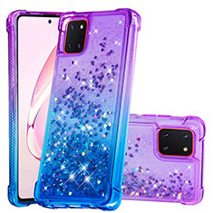 Coque Silicone Housse Etui Gel Bling-Bling S02 pour Samsung Galaxy M60s Violet