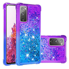 Coque Silicone Housse Etui Gel Bling-Bling S02 pour Samsung Galaxy S20 FE 5G Violet