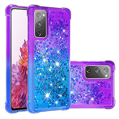 Coque Silicone Housse Etui Gel Bling-Bling S02 pour Samsung Galaxy S20 Lite 5G Violet