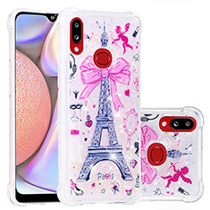 Coque Silicone Housse Etui Gel Bling-Bling S03 pour Samsung Galaxy A10s Rose