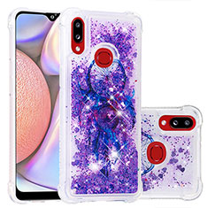 Coque Silicone Housse Etui Gel Bling-Bling S03 pour Samsung Galaxy A10s Violet