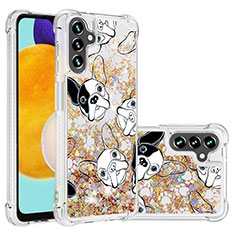 Coque Silicone Housse Etui Gel Bling-Bling S03 pour Samsung Galaxy A13 5G Or