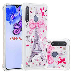 Coque Silicone Housse Etui Gel Bling-Bling S03 pour Samsung Galaxy A21 European Colorful