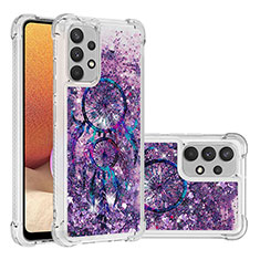 Coque Silicone Housse Etui Gel Bling-Bling S03 pour Samsung Galaxy A32 4G Violet