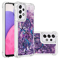 Coque Silicone Housse Etui Gel Bling-Bling S03 pour Samsung Galaxy A33 5G Violet