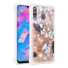 Coque Silicone Housse Etui Gel Bling-Bling S03 pour Samsung Galaxy A40s Or