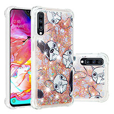 Coque Silicone Housse Etui Gel Bling-Bling S03 pour Samsung Galaxy A70S Or