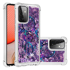 Coque Silicone Housse Etui Gel Bling-Bling S03 pour Samsung Galaxy A72 4G Violet