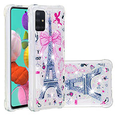 Coque Silicone Housse Etui Gel Bling-Bling S03 pour Samsung Galaxy M40S Rose