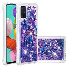 Coque Silicone Housse Etui Gel Bling-Bling S03 pour Samsung Galaxy M40S Violet