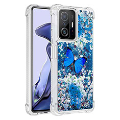 Coque Silicone Housse Etui Gel Bling-Bling S03 pour Xiaomi Mi 11T 5G Bleu