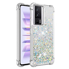 Coque Silicone Housse Etui Gel Bling-Bling S03 pour Xiaomi Redmi K60 5G Bleu Ciel