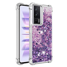 Coque Silicone Housse Etui Gel Bling-Bling S03 pour Xiaomi Redmi K60 5G Violet