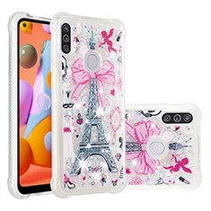 Coque Silicone Housse Etui Gel Bling-Bling S04 pour Samsung Galaxy A11 Rose