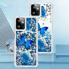 Coque Silicone Housse Etui Gel Bling-Bling YB1 pour Motorola Moto G Power 5G (2023) Bleu