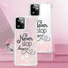 Coque Silicone Housse Etui Gel Bling-Bling YB1 pour Motorola Moto G Power 5G (2023) Or Rose