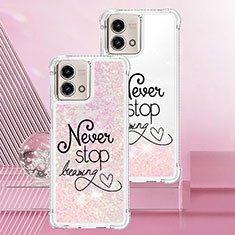 Coque Silicone Housse Etui Gel Bling-Bling YB1 pour Motorola Moto G Stylus (2023) 4G Or Rose