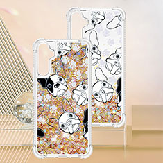 Coque Silicone Housse Etui Gel Bling-Bling YB1 pour Samsung Galaxy A34 5G Or