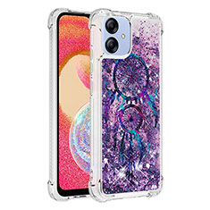 Coque Silicone Housse Etui Gel Bling-Bling YB1 pour Samsung Galaxy F04 Violet