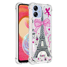 Coque Silicone Housse Etui Gel Bling-Bling YB1 pour Samsung Galaxy M04 Or Rose