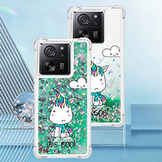 Coque Silicone Housse Etui Gel Bling-Bling YB1 pour Xiaomi Mi 13T 5G Vert