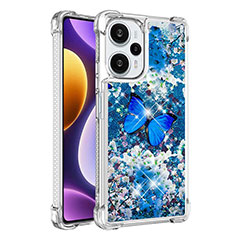 Coque Silicone Housse Etui Gel Bling-Bling YB1 pour Xiaomi Poco F5 5G Bleu