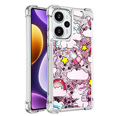 Coque Silicone Housse Etui Gel Bling-Bling YB1 pour Xiaomi Poco F5 5G Violet Clair