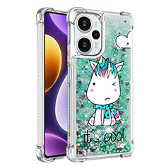 Coque Silicone Housse Etui Gel Bling-Bling YB1 pour Xiaomi Redmi Note 12 Turbo 5G Vert