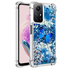 Coque Silicone Housse Etui Gel Bling-Bling YB1 pour Xiaomi Redmi Note 12S Bleu