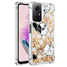 Coque Silicone Housse Etui Gel Bling-Bling YB1 pour Xiaomi Redmi Note 12S Or