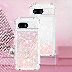 Coque Silicone Housse Etui Gel Bling-Bling YB3 pour Google Pixel 8a 5G Rose