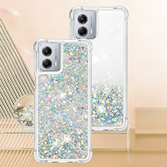 Coque Silicone Housse Etui Gel Bling-Bling YB3 pour Motorola Moto G 5G (2023) Bleu Clair