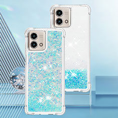 Coque Silicone Housse Etui Gel Bling-Bling YB3 pour Motorola Moto G Stylus (2023) 5G Bleu Ciel