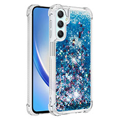 Coque Silicone Housse Etui Gel Bling-Bling YB3 pour Samsung Galaxy A25 5G Bleu