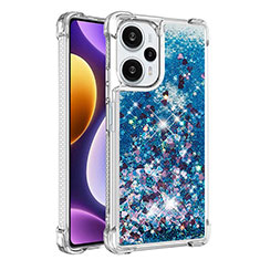 Coque Silicone Housse Etui Gel Bling-Bling YB3 pour Xiaomi Poco F5 5G Bleu