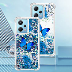 Coque Silicone Housse Etui Gel Bling-Bling YB3 pour Xiaomi Redmi Note 12 5G Bleu