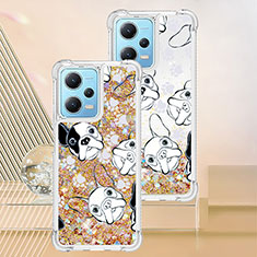 Coque Silicone Housse Etui Gel Bling-Bling YB3 pour Xiaomi Redmi Note 12 5G Or