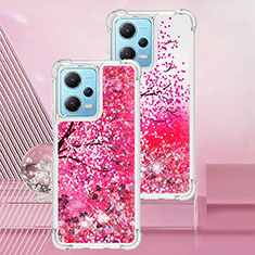 Coque Silicone Housse Etui Gel Bling-Bling YB3 pour Xiaomi Redmi Note 12 5G Rose Rouge