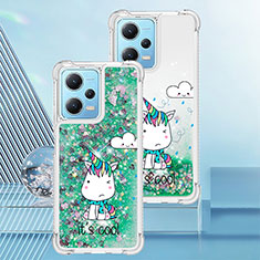 Coque Silicone Housse Etui Gel Bling-Bling YB3 pour Xiaomi Redmi Note 12 5G Vert