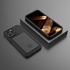 Coque Silicone Housse Etui Gel KC1 pour Apple iPhone 15 Pro Max Noir