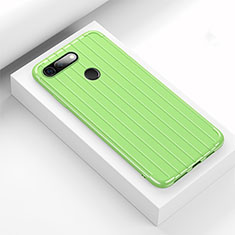 Coque Silicone Housse Etui Gel Line C01 pour Huawei Honor View 20 Vert