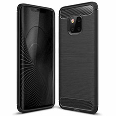 Coque Silicone Housse Etui Gel Line C01 pour Huawei Mate 20 Pro Noir